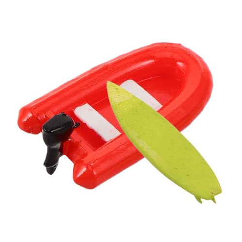 Hohopeti 2-teiliges Mini-strandparty-spielzeugset: 1:64 Boot- Und Surfbrettmodelle Für Kinder – Tragbare Miniaturfiguren Zum Spielen Im Sand/Pool/Bad von Hohopeti
