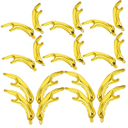 Hohopeti 20 Stück Goldene Rentier Geweih Folienballons Festliche Partydekoration Aluminiumfolie Einfache Befüllung als Foto Requisit für Weihnachten Geburtstage und Kreative Feierlichkeiten von Hohopeti