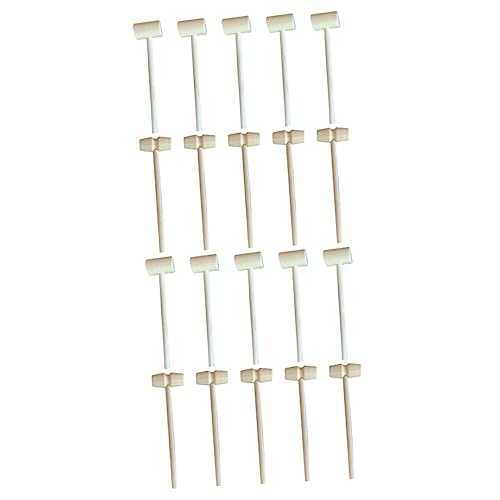 Hohopeti 20 Stück Mini Holzhämmer Praktische Holzhämmer Kinder Hammerspielzeug von Hohopeti
