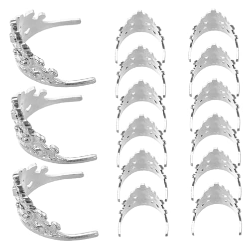 Hohopeti 20 Stück Puppenkrone Puppendekor Klein Prinzessin Winzig Kronenschmuck Minikronen Zum Basteln Mini-Kronen Plastik Silver von Hohopeti