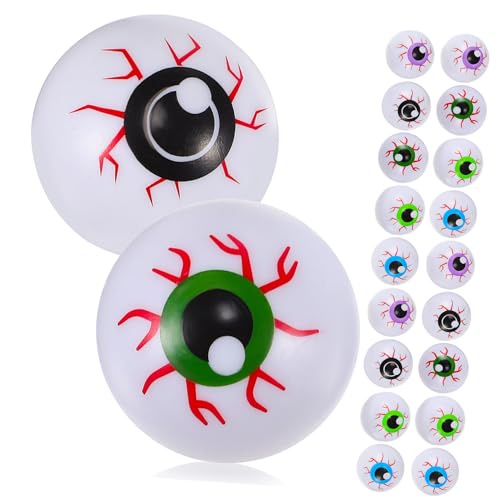 Hohopeti 20 Stück Teiliges Halloween Deko mit Bunten Hüpfaugen aus Sicherem PP Kunststoff Realistische Gruselige Augäpfel für Partydeko und Lustige Halloween Party Favor Spielzeuge Hohopeti 20 Stück Teiliges Halloween Deko mit Bunten Hüpfaugen aus Sicherem PP Kunststoff Realistische Gruselige Augäpfel für Partydeko und Lustige Halloween Party Favor Spielzeuge von Hohopeti