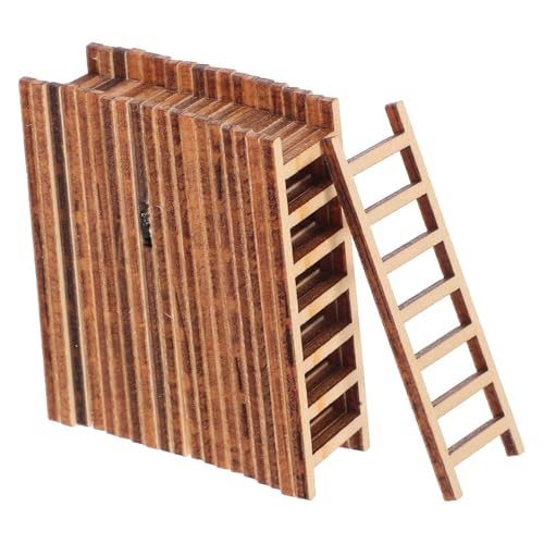 Hohopeti 20 Stück Teiliges Holzleiter Dekoration Miniatur Holztreppe für Puppenhaus DIY Garten Terrasse Mikro Landschaft Schmuck Kompakt Langlebig Vielseitig für Pflanzen und Tischdeko von Hohopeti