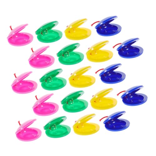 Hohopeti 20 Stück Teiliges Kleine Kastagnetten aus Kunststoff mit Ergonomischem Griff Pädagogisches Percussion Instrument für Musikförderung in Kindergarten und Familie Buntes Hohopeti 20 Stück Teiliges Kleine Kastagnetten aus Kunststoff mit Ergonomischem Griff Pädagogisches Percussion Instrument für Musikförderung in Kindergarten und Familie Buntes von Hohopeti