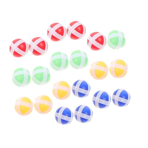 Hohopeti 20 Stück Teiliges Klettball wurfspiel Bunte Klettbälle für Leicht und Tragbar Fördert Hand Auge koordination Geeignet für Dartscheibe Indoor Outdoor Familienspiel von Hohopeti