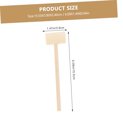 Hohopeti 20 Stück Teiliges Mini Holzhammer Mallets Ergonomisch Geformt Sicher für Hand Auge koordination Holzspielzeug für Junge Mädchen und Jungen zum Bauen von Hohopeti