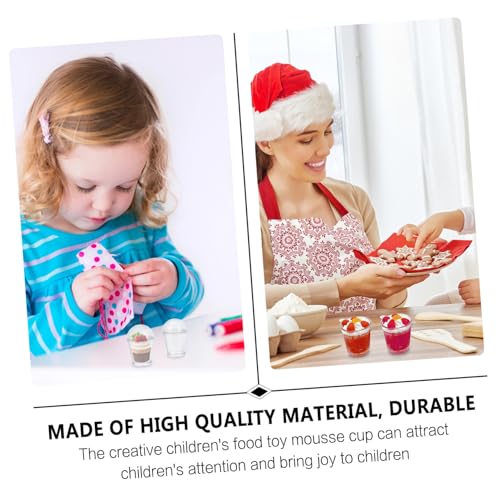 Hohopeti 20 Stück Teiliges Mini Mousse Becher aus Realistische Wasserbecher Modell Dekoration Kreative Miniatur Küchenzubehör für Kinderküchen und Rollenspiele Passend für Junge Mädchen von Hohopeti