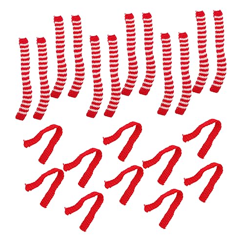 Hohopeti 20 Stück Teiliges Mini Schals für Puppen Leichte Platzsparende Wollschals mit Roten und Weißen Streifen Dekorativ für Spielzeugfiguren und Mini Schneemänner als Hohopeti 20 Stück Teiliges Mini Schals für Puppen Leichte Platzsparende Wollschals mit Roten und Weißen Streifen Dekorativ für Spielzeugfiguren und Mini Schneemänner als von Hohopeti