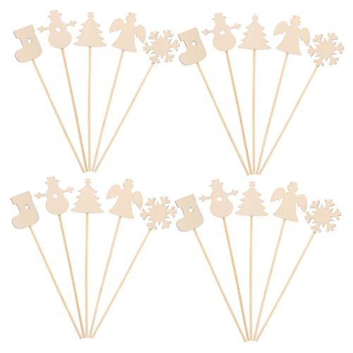 Hohopeti 20 Stück Teiliges Weihnachts Holz Zauberstäbe für Unbemalte DIY Feenstäbe mit Engel Schneeflocke Schneemann Weihnachtsbaum Kreatives Bastelspielzeug für Party Kostüm Dekoration Hohopeti 20 Stück Teiliges Weihnachts Holz Zauberstäbe für Unbemalte DIY Feenstäbe mit Engel Schneeflocke Schneemann Weihnachtsbaum Kreatives Bastelspielzeug für Party Kostüm Dekoration von Hohopeti