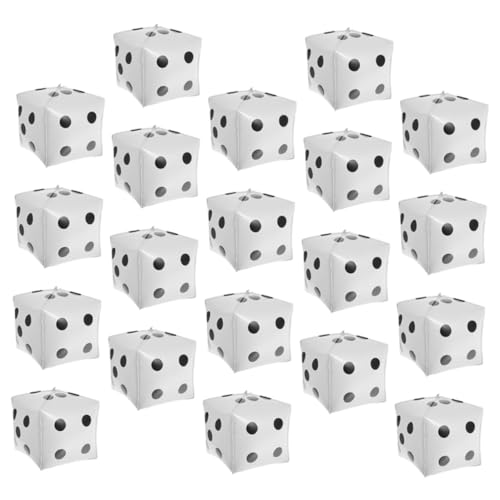 Hohopeti 20 Stück Würfel Luftballons aus Weißer Aluminiumfolie Wiederverwendbare Würfel Deko für Party Festival Geburtstag Spielwürfel Motiv Partydeko für Erwachsene und Gaming Hohopeti 20 Stück Würfel Luftballons aus Weißer Aluminiumfolie Wiederverwendbare Würfel Deko für Party Festival Geburtstag Spielwürfel Motiv Partydeko für Erwachsene und Gaming von Hohopeti