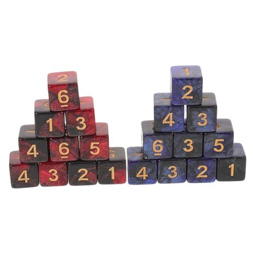 Hohopeti 20 Teiliges Brettspiel Würfelset Galaxy Würfel Spielzubehör Tabletop Gaming Würfel Würfelwürfel Zahlenwürfel Partywürfel Schimmerwürfel Nummerierte von Hohopeti