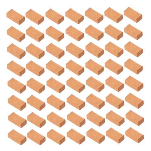 Hohopeti 200 Stück Miniatur Ziegelsteine aus Hochwertigem für Mikrolandschaftsgestaltung Sandtischdekoration Modellbau Robuste Mini Bausteine für Kreative Architektur und Dioramen von Hohopeti