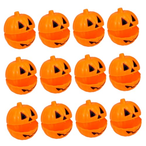 Hohopeti 24 Stück Teiliges Halloween Kürbis Süßigkeiten Eimer Kompakte Candy Storage Container mit Praktischem Öffnungsdeckel als Trick Treat Holder und Party Deko für Halloween Feiern von Hohopeti