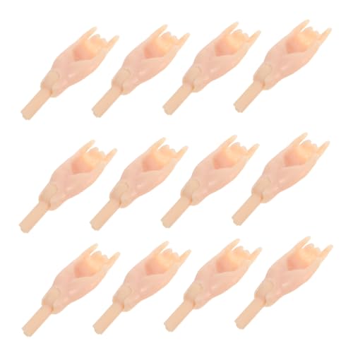 Hohopeti 24 Stück Teiliges Kleine Puppenhandteile Realistische Gelenkhände Miniaturisierte Doll Hands für DIY Projekte Einfach Austauschbar ohne Werkzeug Detailgetreues Design für von Hohopeti