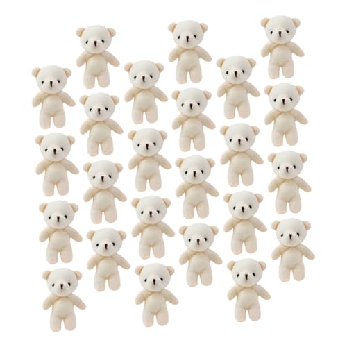 Hohopeti 24 Stück Teiliges Mini Bärenanhänger Weichem Plüsch Leichte DIY Schlüsselanhänger für Rucksack Taschen Dekoration Niedliche Kleine Bären als Geschenk und Raumdeko von Hohopeti