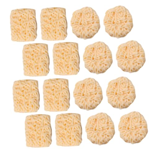 Hohopeti 24 Stück Teiliges Miniatur Instant Nudel Modellset Stabile Puppenhaus Deko Leichtes Rollenspiel Zubehör Detailreiches Mini Essen für Puppenhaus Küchen und Miniaturszenen von Hohopeti