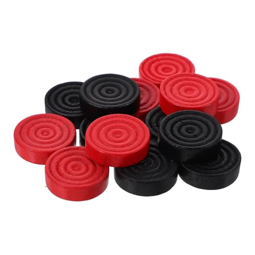 Hohopeti 24 Stück Teiliges Schachfiguren Rund Robustes Spielzubehör Kompatibel mit Dame und Polierte Oberfläche für Angenehmes Griffgefühl für Brettspiele und Ersatzteile von Hohopeti