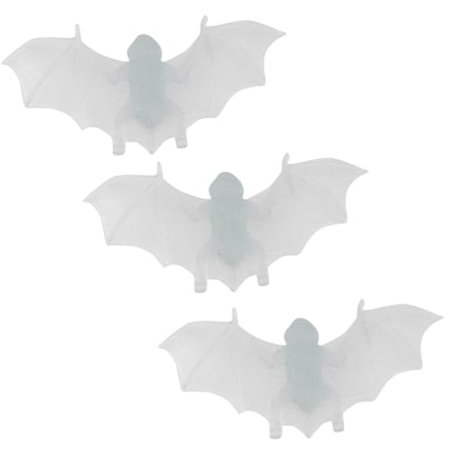 Hohopeti 24-Teiliges Set Halloween-Fledermaus Halloween-Tierspielzeug knifflige Halloween-Spielzeuge lustige Scherzartikel Gruselige Dekoration Halloween-Requisite gefälschte Fledermaus von Hohopeti