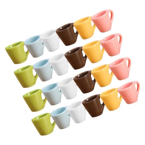 Hohopeti 24Stücke Puppenhaus Tassen Farben Charmante Kaffeetassen für Puppenhaus Dekoration Zubehör für Kreative DIY Projekte und Landschaften Hohopeti 24Stücke Puppenhaus Tassen Farben Charmante Kaffeetassen für Puppenhaus Dekoration Zubehör für Kreative DIY Projekte und Landschaften von Hohopeti