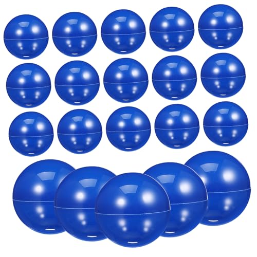 Hohopeti 25 Stück Teiliges Blaue Nummerierte Kunststoff Lotteriekugeln Hohle Durchmesser Bälle für Spielaktivitäten Tombola Partydekoration Langlebige und Sichtbare Tischtennis Pong Bälle von Hohopeti