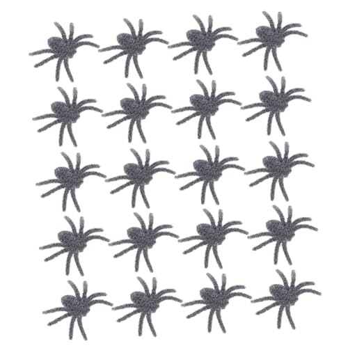 Hohopeti 25 Stück Teiliges Halloween Flockige Graue Spinnen Realistische Plastikspinnen Für Gruselige Party Deko Innen Außen Geisterhaus Halloween Zubehör von Hohopeti