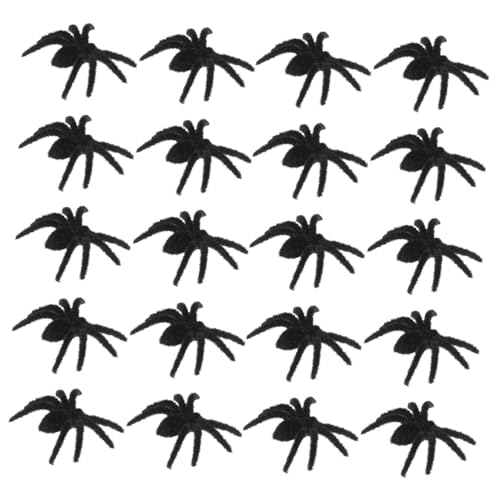 Hohopeti 25 Stück Teiliges Halloween-deko Realistischen Kleinen Schwarzen Haarigen Spinnen Gruselige Leichte Kunststoff-tierfiguren für Partyspaß Scherzartikel und Schaurige Haunted House von Hohopeti