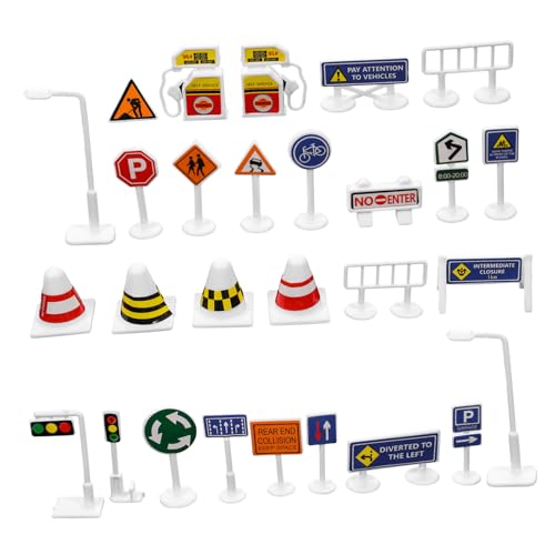 Hohopeti 28 Stück Teiliges Verkehrsschilder Buntes DIY Straßenschild aus Robustem Material Realistische Verkehrszeichen für Vorschulkinder zur Verkehrserziehung und Sicherem Hohopeti 28 Stück Teiliges Verkehrsschilder Buntes DIY Straßenschild aus Robustem Material Realistische Verkehrszeichen für Vorschulkinder zur Verkehrserziehung und Sicherem von Hohopeti
