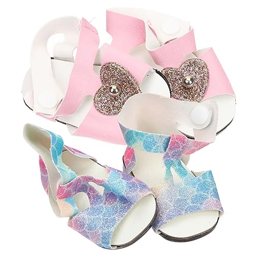 Hohopeti 2Paare Mini Puppenschuhe Tragfähige Sommerdekoration für Puppen Handgefertigte Langlebige und Stilvolle Schuhe für DIY Projekte Hohopeti 2Paare Mini Puppenschuhe Tragfähige Sommerdekoration für Puppen Handgefertigte Langlebige und Stilvolle Schuhe für DIY Projekte von Hohopeti