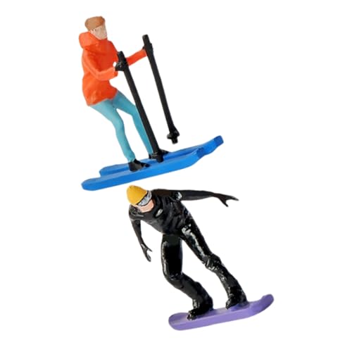 Hohopeti 2Stücke Realistische Skiszene für Modelle und Makrofotografie Skifahrer Modelle für Kreative Szenen Hohopeti 2Stücke Realistische Skiszene für Modelle und Makrofotografie Skifahrer Modelle für Kreative Szenen von Hohopeti