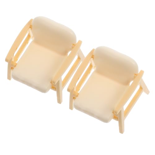 Hohopeti 2Stücke Sofa Stuhl für Puppenhaus Puppenmöbel Vintage Mini Hausdekoration für Rollenspiele und Szenen Hohopeti 2Stücke Sofa Stuhl für Puppenhaus Puppenmöbel Vintage Mini Hausdekoration für Rollenspiele und Szenen von Hohopeti