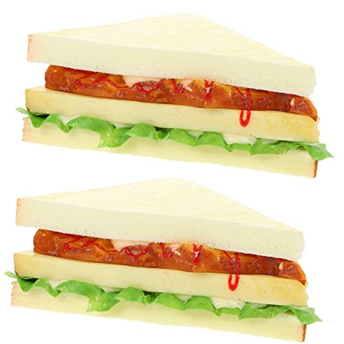 Hohopeti 2pcs Realistische Simulation Sandwich Modell Pu Sandwich Dekoration Bakfotografie Requisite von Hohopeti