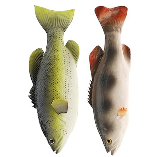 Hohopeti 2pcs Simulation Realistisches Fischmodell Gefälschter Fischspielzeugmodell Lebenseximuliertes Tiermodell Simuliertes Fischmodell, von Hohopeti