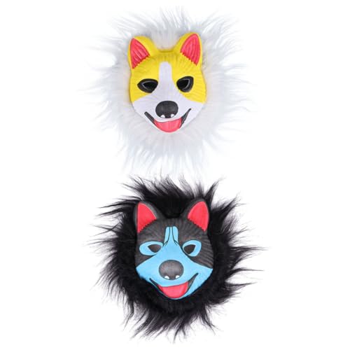 Hohopeti 2st Hundemaske Spielzeug Für Kinder Tier Lustige Maske Abdeckungen Verschiedene Farbmasken Halloween-party Kostümpartyzubehör Party-kostümmaske Maskerade Bilden Eva Abschlussball von Hohopeti