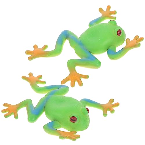 Hohopeti 2st Simulationsfroschmodell Gefälschtes Stressspielzeug Realistisches Fröschespielzeug Frösche Spielzeug Squeeze-frösche-Spielzeug Zappelspielzeug Für Kinder Spielzeuge von Hohopeti