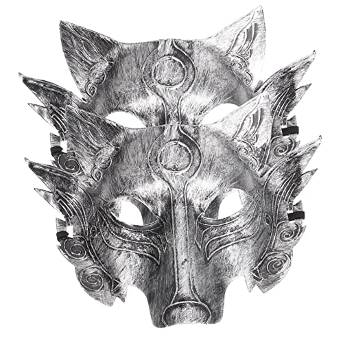 Hohopeti 2st Tierische Maske Wolf Kostüm Tücher Für Männer Stempelschablonenwachs Maskerade Tiermaske Maskerade Wolfsmaske Kostüme Für Erwachsene Abschlussball Trickmaske Halloween Kleidung von Hohopeti