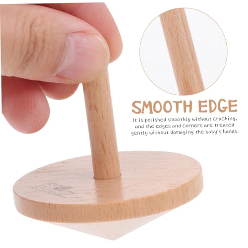 Hohopeti 3 Sätze Bunte Holz gyroskop Spielzeuge Leichte Tragbare für Pädagogisches Gyro Plaything Altersgerecht Robust und Formstabil von Hohopeti