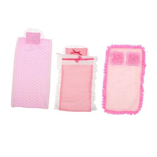 Hohopeti 3 Sätze Maßstab Realistische Mini Bettlaken Kissen für Puppenhaus Schlafzimmer Möbel Zubehör Hohopeti 3 Sätze Maßstab Realistische Mini Bettlaken Kissen für Puppenhaus Schlafzimmer Möbel Zubehör von Hohopeti