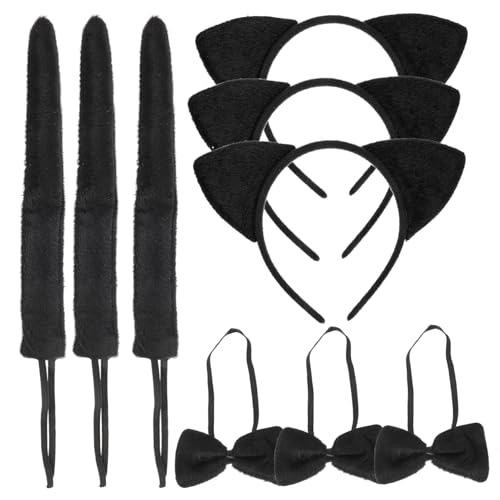 Hohopeti 3 Sätze Teiliges Katzenohren Kostüm Set Stirnband Fliege und Bequemer Animal Cosplay Zubehör für Jungen und Mädchen für Partys und Rollenspiele Hohopeti 3 Sätze Teiliges Katzenohren Kostüm Set Stirnband Fliege und Bequemer Animal Cosplay Zubehör für Jungen und Mädchen für Partys und Rollenspiele von Hohopeti
