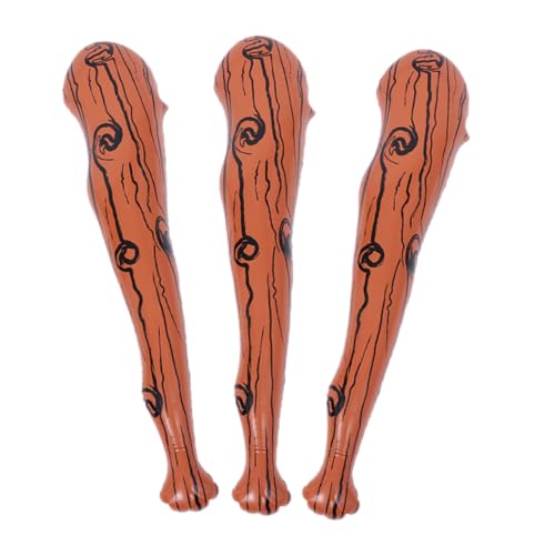 Hohopeti 3 Stück Aufblasbare Baseballschläger aus PVC Holzmaserung Muster Leichte Cheer Sticks für Sportveranstaltungen Geburtstagsfeiern Poolpartys und Outdoor Events von Hohopeti