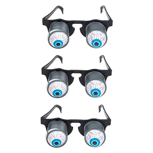 Hohopeti 3 Stück Halloween Gruselige Glubschaugen Brille Lustige Verstellbare Partybrille Für Kostümfest Karneval Cosplay Erwachsene Hohopeti 3 Stück Halloween Gruselige Glubschaugen Brille Lustige Verstellbare Partybrille Für Kostümfest Karneval Cosplay Erwachsene von Hohopeti