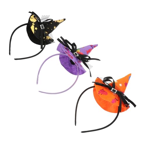 Hohopeti 3 Stück Halloween Hexenhut Stirnband Teiliges Party Haarreif Cosplay Haarschmuck für Frauen und Dekoratives Halloween Kostüm Zubehör für Gruselige Mottopartys und Karneval Hohopeti 3 Stück Halloween Hexenhut Stirnband Teiliges Party Haarreif Cosplay Haarschmuck für Frauen und Dekoratives Halloween Kostüm Zubehör für Gruselige Mottopartys und Karneval von Hohopeti
