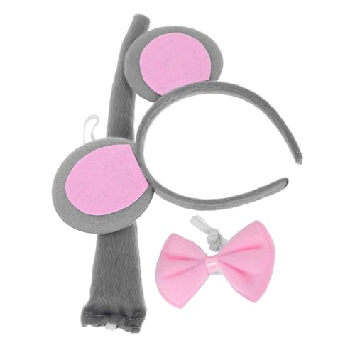 Hohopeti 3 Stück Mäusekostüm Teiliges Set mit Grauem Haarreif und Schleife Weiches Stoffmaterial Bequemes Halloween Kostüm Zubehör für Erwachsene Vielseitig Einsetzbar für Party und Cosplay Hohopeti 3 Stück Mäusekostüm Teiliges Set mit Grauem Haarreif und Schleife Weiches Stoffmaterial Bequemes Halloween Kostüm Zubehör für Erwachsene Vielseitig Einsetzbar für Party und Cosplay von Hohopeti
