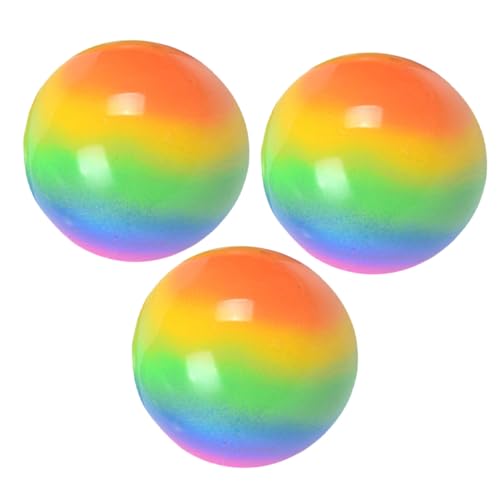 Hohopeti 3 Stück Regenbogen Squeeze Fidget Toy Elastische Dehnbare Stressbälle zum Drücken und Entspannen Anti Stress für Erwachsene für Schule und Alltag von Hohopeti