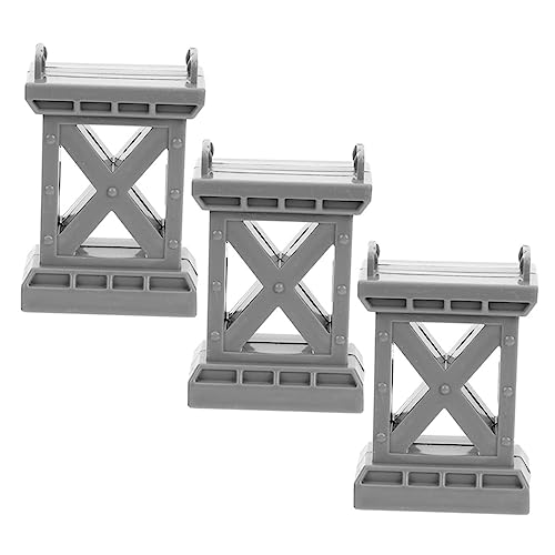 Hohopeti 3 Stück Teiliges Brückenpfeiler Modell aus Robustem Kunststoff Stapelbar und Detailgetreu Stabilisiert Eisenbahnspielzeugstrecken für Intensiven Spielspaß als und Dekoration für von Hohopeti