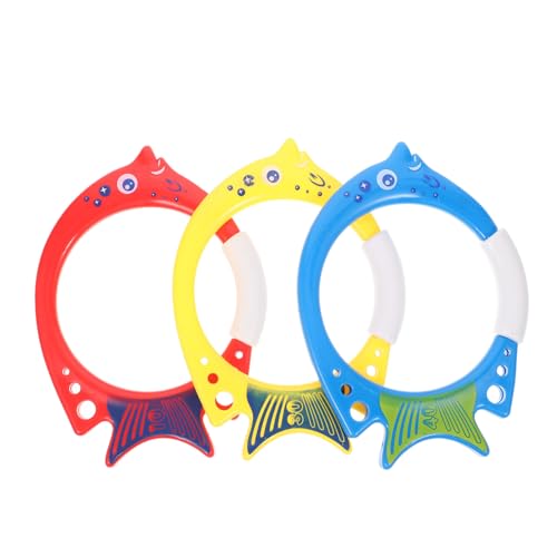 Hohopeti 3 Stück Teiliges Fischförmiges Tauchringset Wasserspielzeug Sicher Kunststoff Schwimmtraining Schwimmbad Tauchringe Schwimmring Hohopeti 3 Stück Teiliges Fischförmiges Tauchringset Wasserspielzeug Sicher Kunststoff Schwimmtraining Schwimmbad Tauchringe Schwimmring von Hohopeti