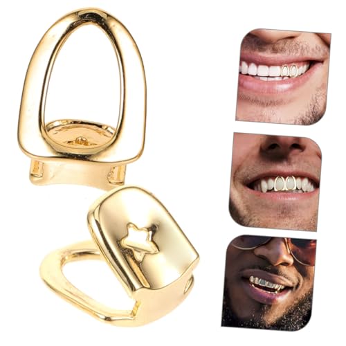 Hohopeti 3 Stück Teiliges Goldener Hip Hop Zahnschmuck aus Kupfer Ergonomische Zahnkappe für Männer und Frauen Komfortabel Vielseitig für Cosplay Party Halloween und Bühnenauftritte Hohopeti 3 Stück Teiliges Goldener Hip Hop Zahnschmuck aus Kupfer Ergonomische Zahnkappe für Männer und Frauen Komfortabel Vielseitig für Cosplay Party Halloween und Bühnenauftritte von Hohopeti