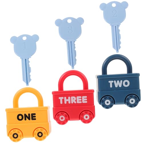Hohopeti 3 Stück Teiliges Lernspielzeug Schlüssel Schloss Pädagogisch Fördert Feinmotorik und Zuordnung Bunte Cartoon Designs Sicher und Glatt für Kleinkinder Jahre Zufällige Farbe Hohopeti 3 Stück Teiliges Lernspielzeug Schlüssel Schloss Pädagogisch Fördert Feinmotorik und Zuordnung Bunte Cartoon Designs Sicher und Glatt für Kleinkinder Jahre Zufällige Farbe von Hohopeti