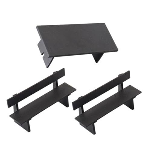 Hohopeti 3 Stück Teiliges Miniatur Gartenmöbel Set Schwarzer Tisch und Bänke Miniaturstuhl Puppenhaus Dekoration Vielseitiges Möbel Accessoire für Micro Landschaft DIY Puppenhaus Hohopeti 3 Stück Teiliges Miniatur Gartenmöbel Set Schwarzer Tisch und Bänke Miniaturstuhl Puppenhaus Dekoration Vielseitiges Möbel Accessoire für Micro Landschaft DIY Puppenhaus von Hohopeti