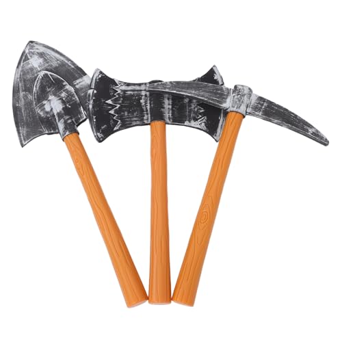 Hohopeti 3 Stück Teiliges Zwerg Kostüm Requisiten Pickaxe Doppelaxt für Bühne Karneval Halloween Party Leicht Realistisch Kompakt Handlich Hohopeti 3 Stück Teiliges Zwerg Kostüm Requisiten Pickaxe Doppelaxt für Bühne Karneval Halloween Party Leicht Realistisch Kompakt Handlich von Hohopeti