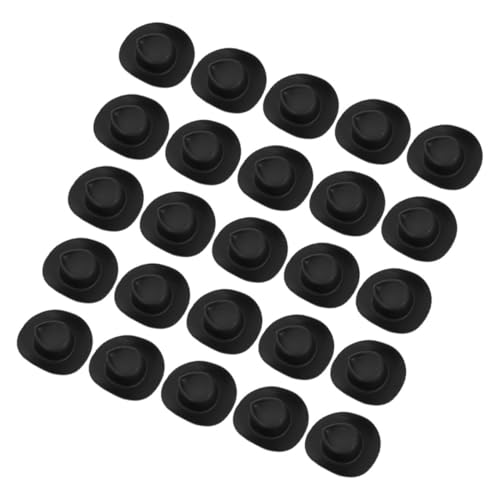 Hohopeti 30 Stück Teiliges Mini Cowboy Hüte aus Kunststoff Winzige Cowgirl Hüte für DIY Basteln Puppenhaus Dekoration Hautfreundlich Langlebig für Party Bastelzubehör von Hohopeti