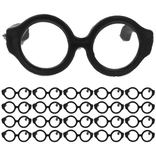 Hohopeti 30 Stück Teiliges Miniatur Puppenbrillen Kunststoff Sonnenbrillen für Puppen Leichte DIY Verkleidung Modische Lustige Accessoires für Puppenparty und Rollenspiel von Hohopeti